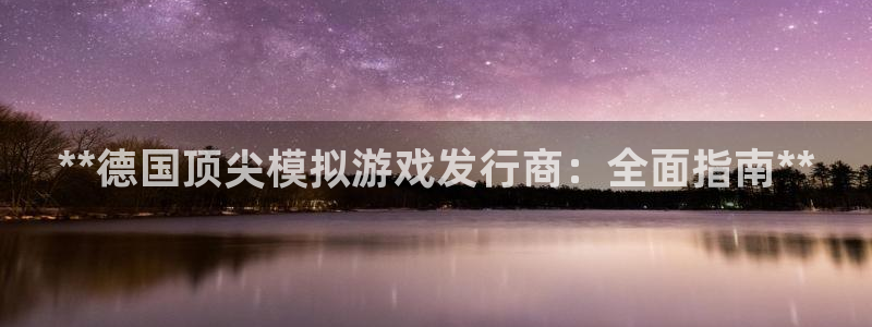 天辰平台雨 411o31 平台：**德国顶尖模拟游戏发行商：全面指南**